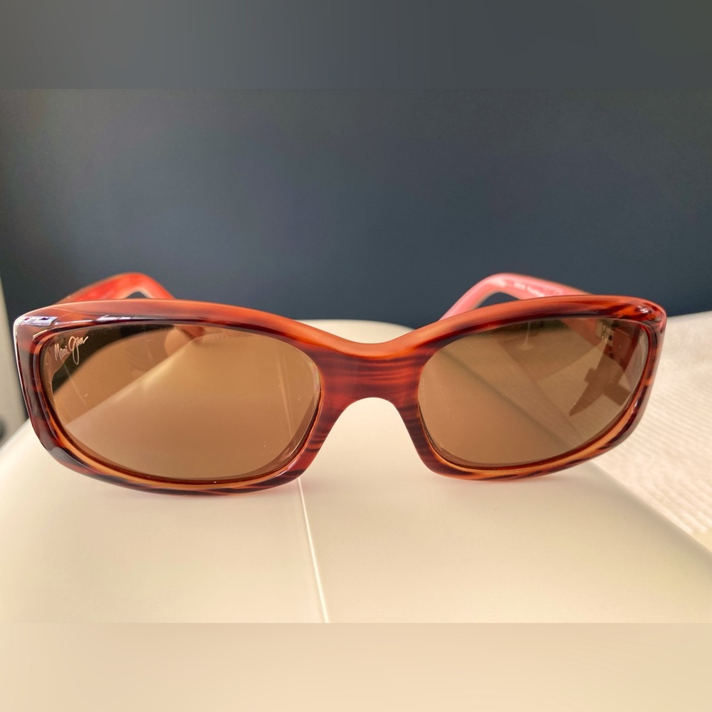 Maui Jim Pink and Brown Glasses with Classic Style